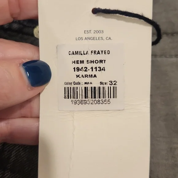 Citizens Of Humanity Grayish-black Hi-Waist Button Fly Jean Shorts Size 32! NWT! - Picture 6 of 16